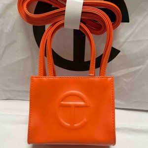 Telfar Small Orange Shopping Bag48
